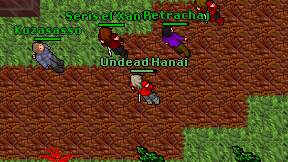 Undead Hanai on screen