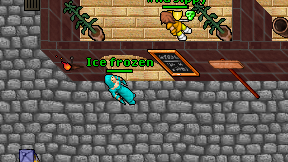 Ice frozen on screen