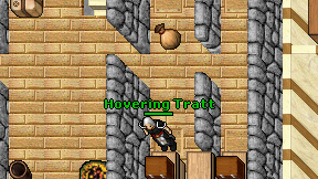 Hovering Tratt on screen