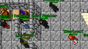 Dark fighter on screen