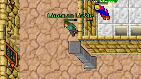 Lineman Lizzle on screen