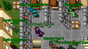 Charmed flame on screen