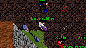 Duty soldier on screen