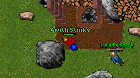 Awith Stinky on screen