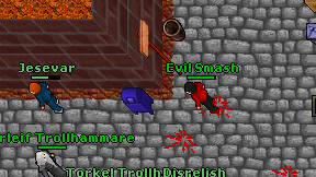 Evil Smash on screen