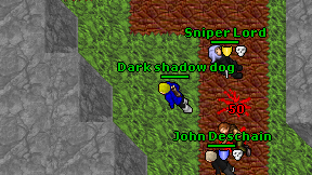 Dark shadow dog on screen