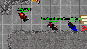 Vision Death on screen
