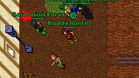Bloddy hunter on screen