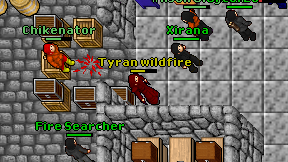 Tyran wildfire on screen