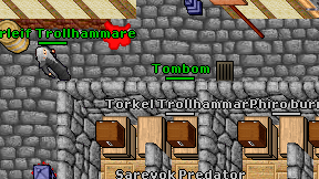 Tombom on screen