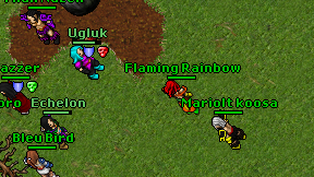 Flaming Rainbow on screen