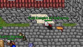 Evil knight of inferna on screen