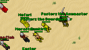 Pasterz the Swordmaster on screen
