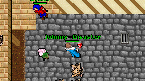 Johnny-Disaster on screen