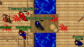 Demon of under on screen