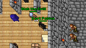 Dark Pablos on screen