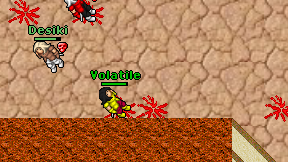 Volatile on screen