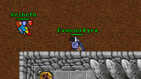 Evan on Kyra on screen