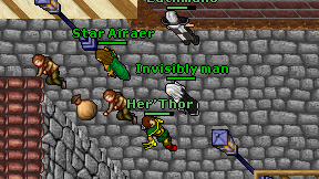 Invisibly man on screen