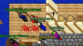 Demonators on screen