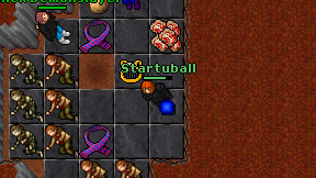 Startuball on screen