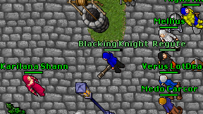 Blacking Knight on screen
