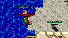 Demon Spell on screen