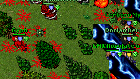 Gyph on screen