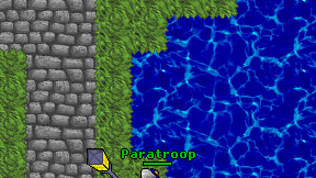 Paratroop on screen