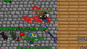 Dinotooth on screen
