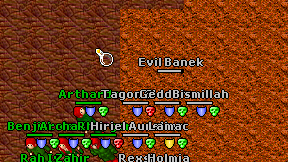 Evil Banek on screen