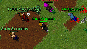 Shark bomb on screen