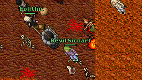 Devil Sicnarf on screen