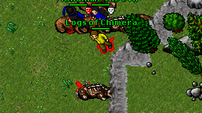 Logs of Chimera on screen
