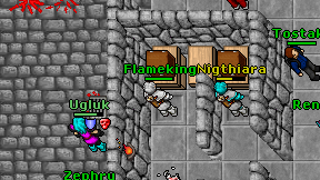 Flameking on screen