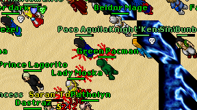 Green Pacman on screen