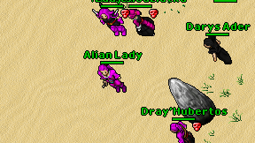 Alian Lady on screen