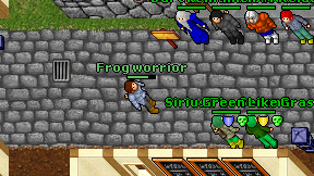 Frog worrior on screen