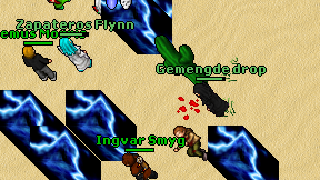 Gemengde drop on screen