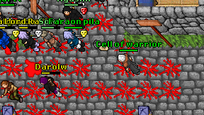 Cell of warrior on screen