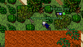 Mycosynth Golem on screen