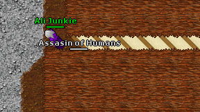 Assasin of Humans on screen