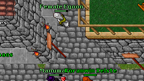 Female Egoon on screen