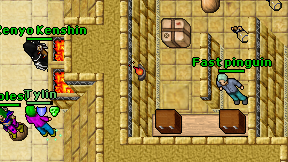 Fast pinguin on screen