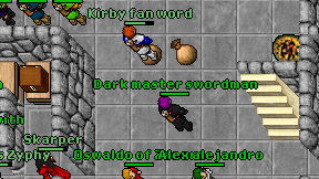 Dark master swordman on screen
