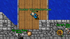 Radar the Underman on screen