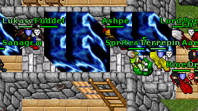 Sprites Squire on screen