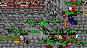 Life wall on screen