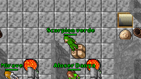Scorpion verde on screen