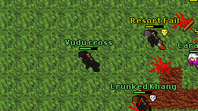 Vudu cross on screen